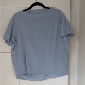 lululemon athletica Light Blue Short Sleeve Tee